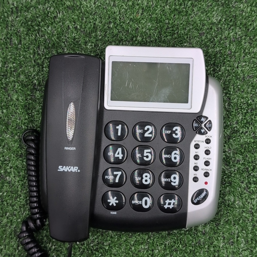 Sakar HT44ID-10 Single Line Corded‎ Phone Talking Caller ID Tested And Works